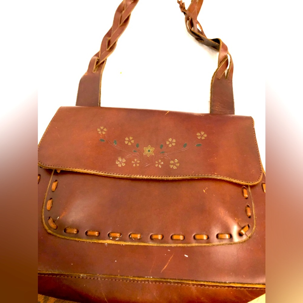 Vintage El Portal Leather Shoulder Bag